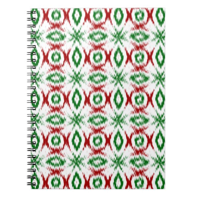 Ikat Weihnachtsmuster Notizblock (Vorderseite)
