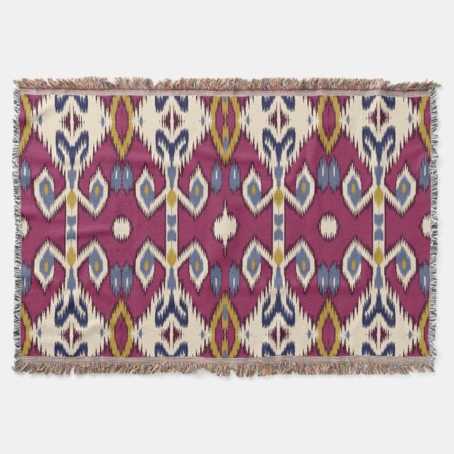 Ikat Zickzack: ethnische Elegance Decke (Vorderseite)