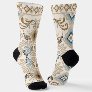 Ikat Zickzack Paisley Socken