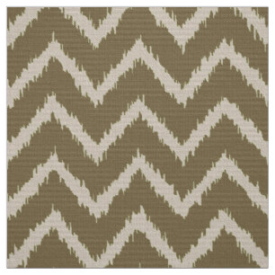 Ikat Zickzack Pattern - Taupe tan und Beige Stoff