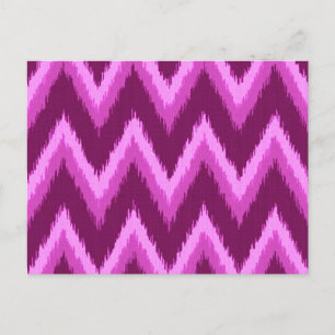 Ikat Zickzack Stripes - Amethyst Lila und Violet Postkarte