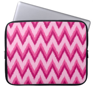 Ikat Zickzack Stripes - Fuchsia und Pink Laptopschutzhülle