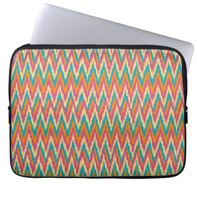 iKat Zigzag Design Gewürzfarben Laptopschutzhülle (Vorderseite)