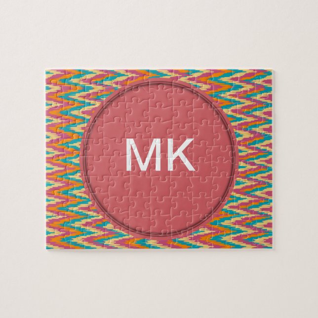 iKat Zigzag Design Gewürzfarben Puzzle (Horizontal)