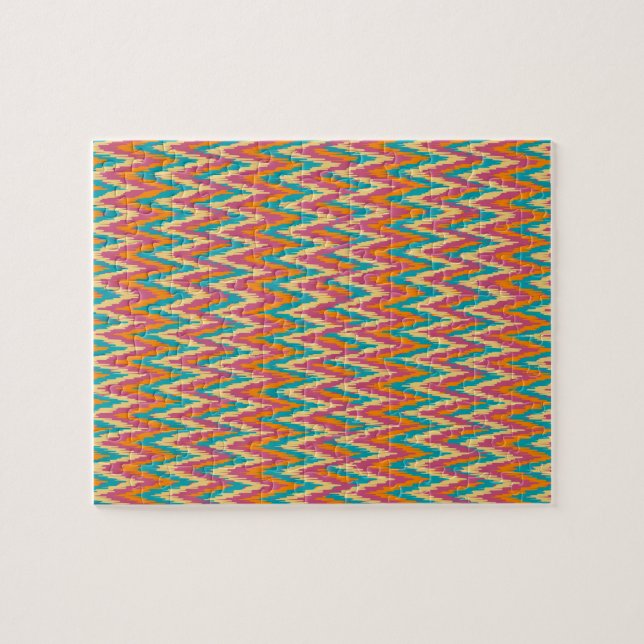 iKat Zigzag Design Gewürzfarben Puzzle (Horizontal)