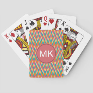 iKat Zigzag Design Gewürzfarben Spielkarten