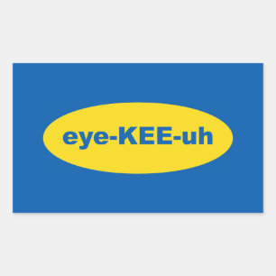 IKEA-Logo-Kunst Rechteckiger Aufkleber