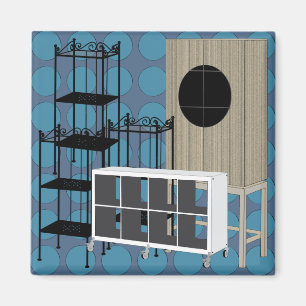 Ikea Möbelshelves Blue Magnet