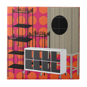 Ikea Möbelshelves Orange Tile Fliese