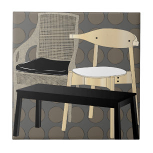 Ikea Möbelstühle aus Brown Tile Fliese