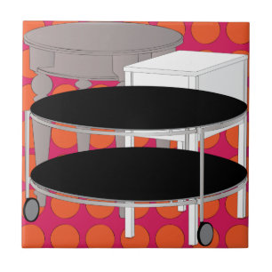 Ikea Möbeltables Orange Tile Fliese