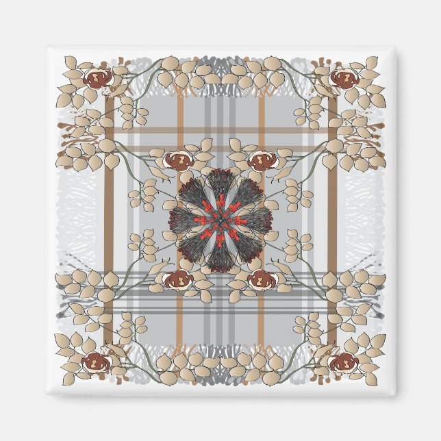 Ikea Throws Kariert Brown Magnet (Vorne)