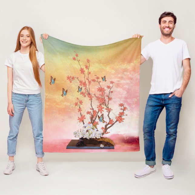 Ikebana-Ausstellung Fleecedecke (Beispiel)