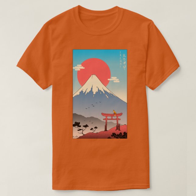 Ikigai im Fuji T-Shirt (Design vorne)