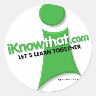 iKnowthat.com Logo-Stickers Runder Aufkleber