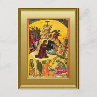 Ikon der Jungfrau Maria und des Kindes Jesus Postkarte