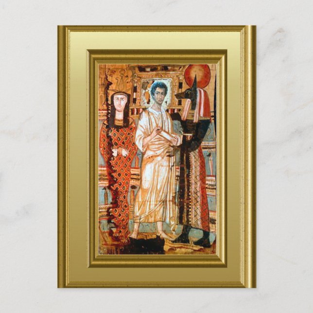 Ikon eines koptischen Heiligen Postkarte (Vorderseite)