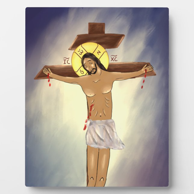 Ikone Christi am Kreuz Fotoplatte (Vorderseite)