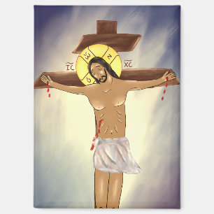 Ikone Christi am Kreuz Magnet