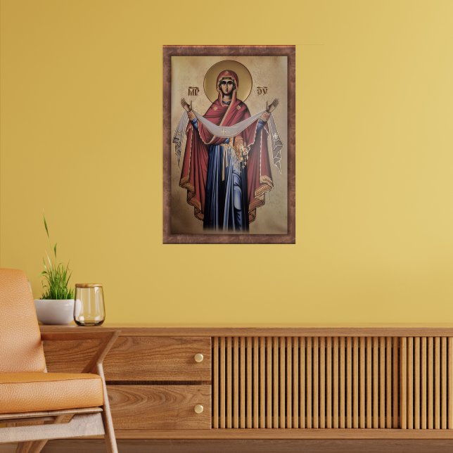 Ikone der Jungfrau Maria Poster (Wohnzimmer 2)