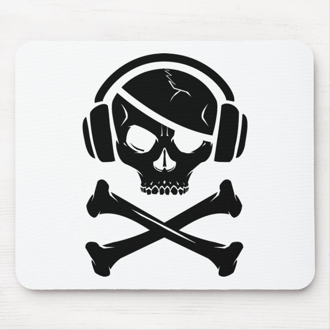 Ikone der Musik-Piraten-Piraterie Anti-RIAA Mousepad (Vorne)