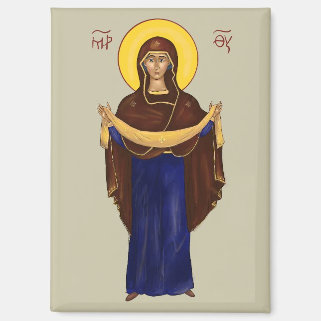 Ikone der Mutter Gottes (3) Magnet (Vorderseite)