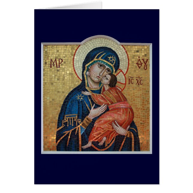 Ikone der Theotokos (freier Raum auf Recht) Karte (Vorne)