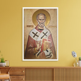 Ikone des Heiligen Nikolaus Leinwanddruck