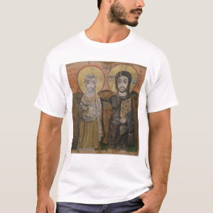Ikone, die Abbott Mena mit Christus darstellt T-Shirt