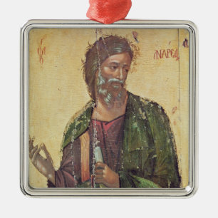 Ikone, die St Andrew darstellt Ornament Aus Metall