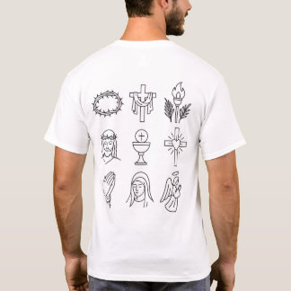 Ikonen der Karwoche: Jesus, Maria, Kreuz und Gebet T-Shirt