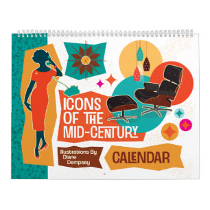 Ikonen der Mitte des Jahrhunderts Kalender