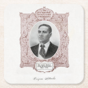 Ikonen der schwarzen Geschichte: Crispus Attucks,  Rechteckiger Pappuntersetzer