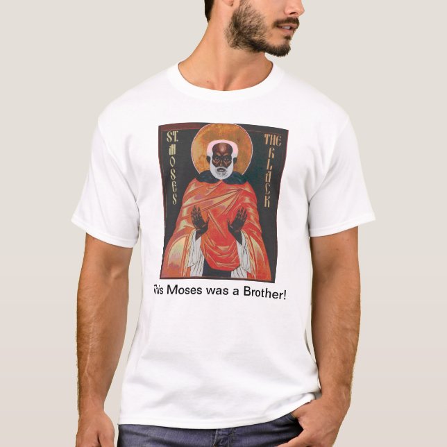 Ikonen-St. Moses das Schwarze T-Shirt (Vorderseite)