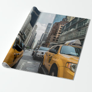 Ikonenhafte gelbe Taxis New York City Geschenkpapier