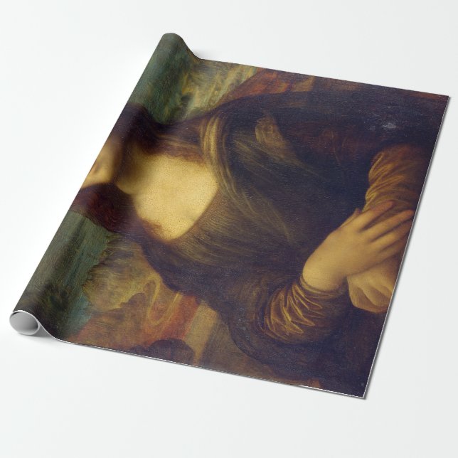 Ikonenhafter Leonardo da Vinci Mona Lisa Geschenkpapier (Ungerollt)
