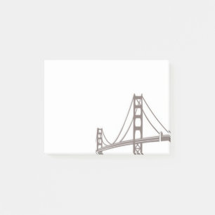 Ikonenhaftes Golden gate bridge Post-it Klebezettel