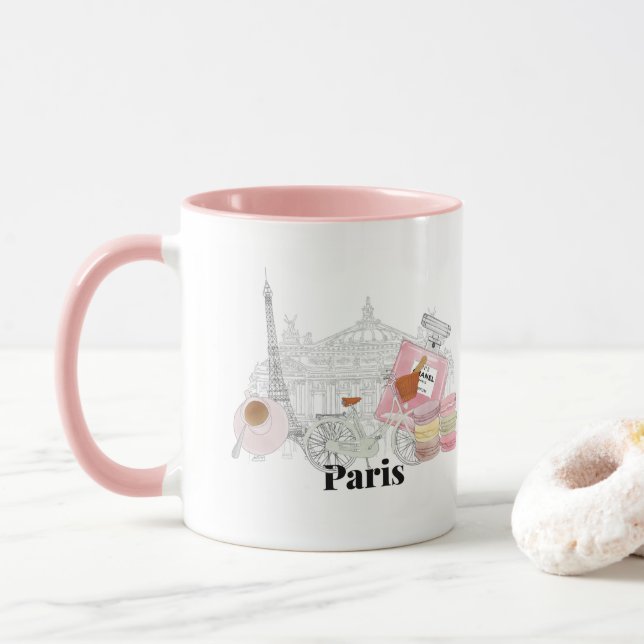 IKONENHAFTES PARIS TASSE (Mit Donut)