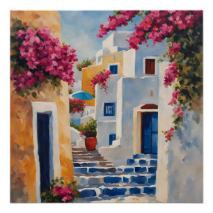 Ikonische Ansichten von Oia Poster