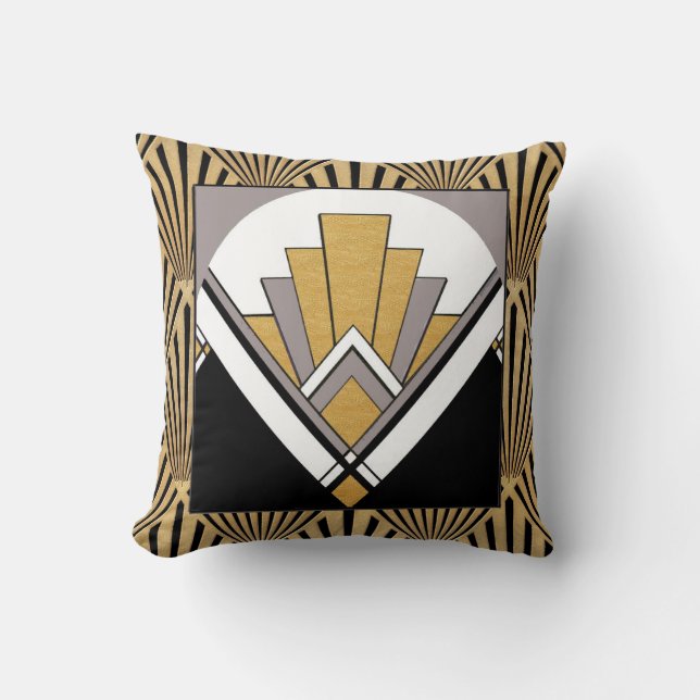 Ikonische Art Deco Cushion. Kissen (Vorderseite)