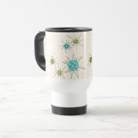 Ikonische Atomic Starbursts Reise Pendler Tasse