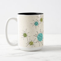 Ikonische Atomic Starbursts Zweifarben-Tasse
