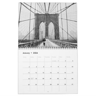 Ikonische Brücken von New York City 2026 Foto-Wand Kalender