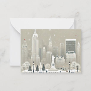 Ikonische Freiheitsstatue & NYC-Skyline-Feiertag Mitteilungskarte