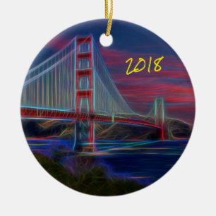 Ikonische Golden Gate Bridge Keramik Ornament