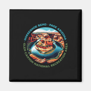 Ikonische Horseshoe Bend Wanderung Glen Canyon Pag Magnet