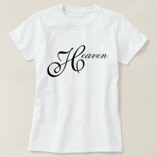 Ikonische, schicke und minimale Heaven-Schrift T-Shirt