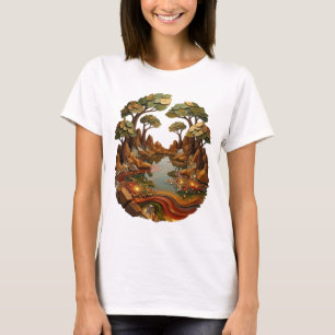 Ikonische silberne ABSTRACT ART Tragbare Kunst T-Shirt