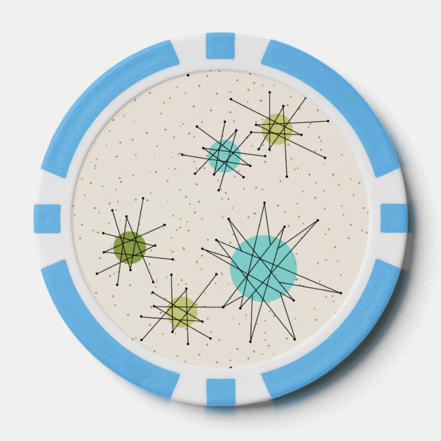 Ikonischer Atomic Starbursts Poker Chip (Vorderseite)