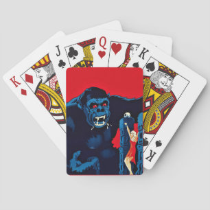 Ikonischer King Kong Riesenaffen-Monster-Filmplaka Spielkarten
